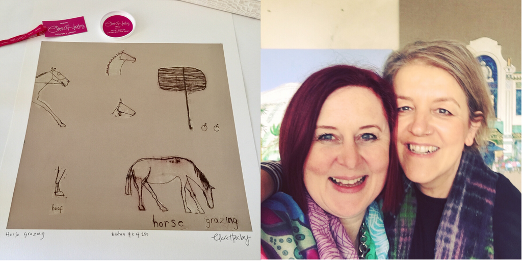 Horse Grazing Print to Todmorden, Lancashire England