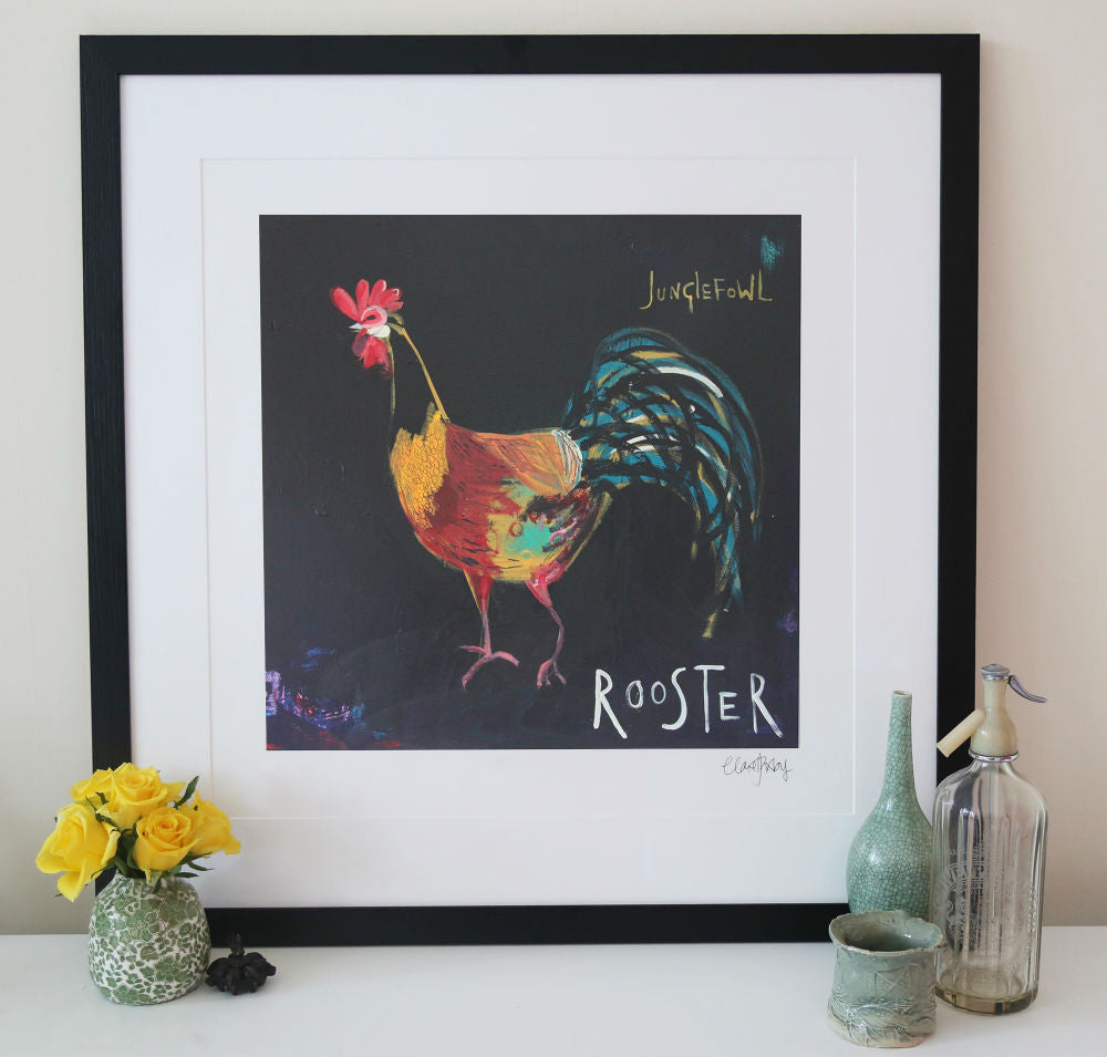 Singapore to Derbyshire - Raffles and Rooster Art Prints