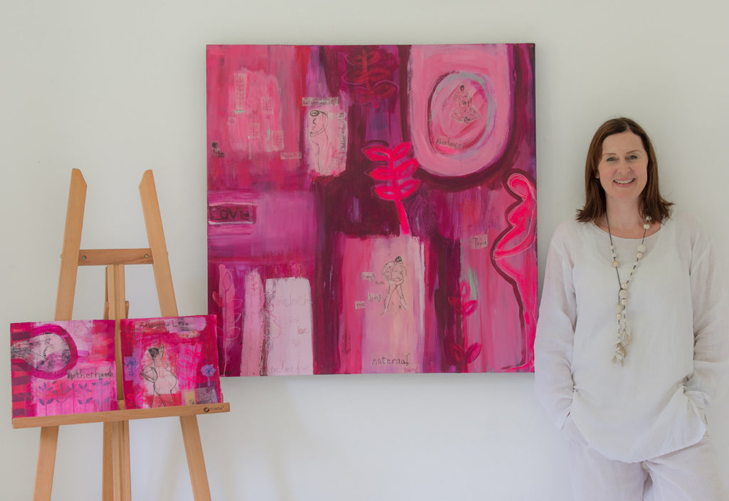 Motherhood Collection Paintings by Clare Haxby