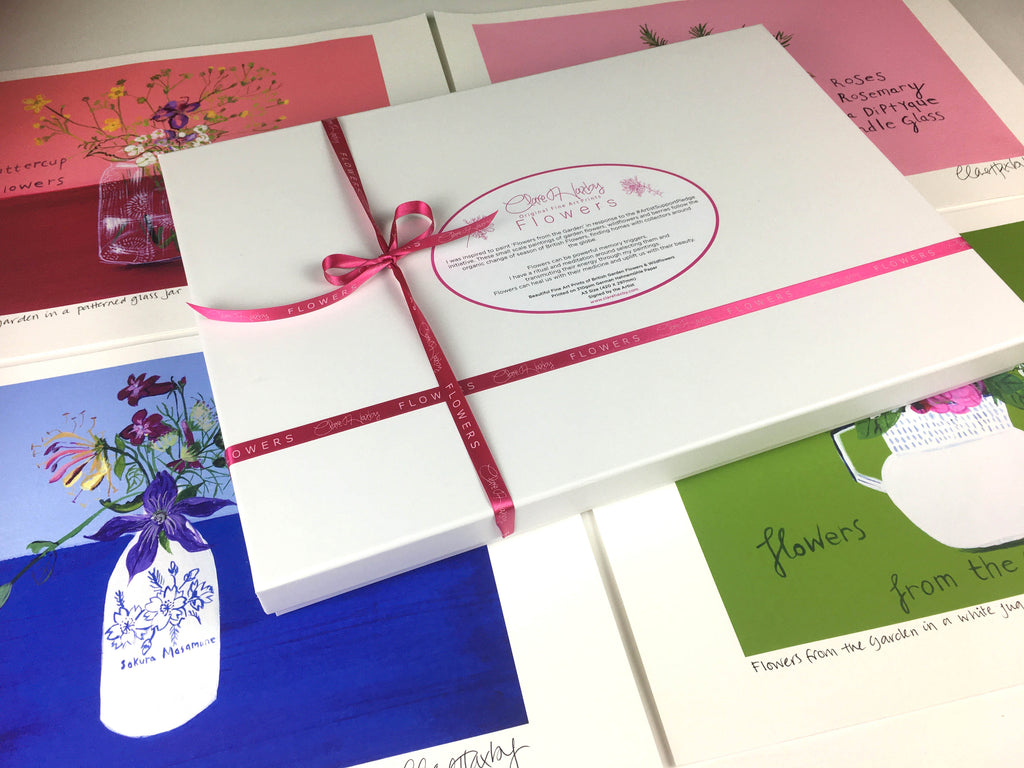 4 Signed FLOWERS Prints in a Gift Box