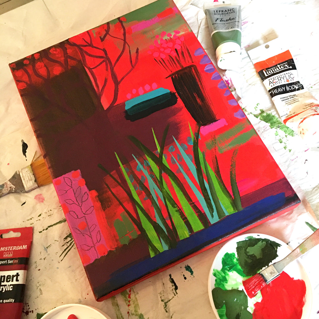 Meet Me at the Healing Garden - Original Painting
