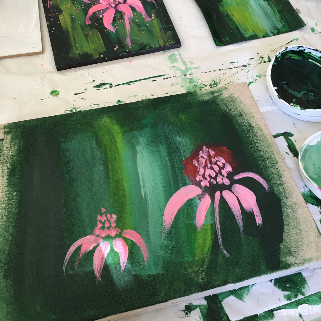 Gingerlilies & Fan Palms (Ginger Garden X)