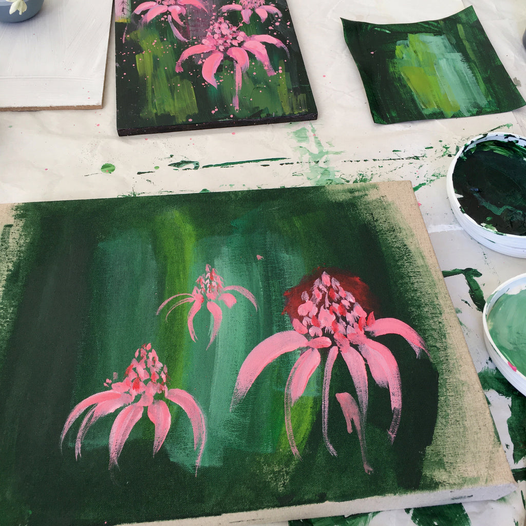 Gingerlilies & Fan Palms (Ginger Garden X)