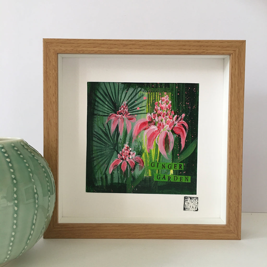 Torch Ginger & Fan Palms in the Ginger Garden (Ginger Garden XI)