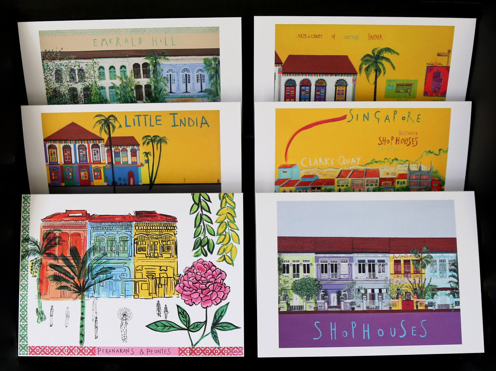 Singapore Greetings Cards - Shophouses Collection