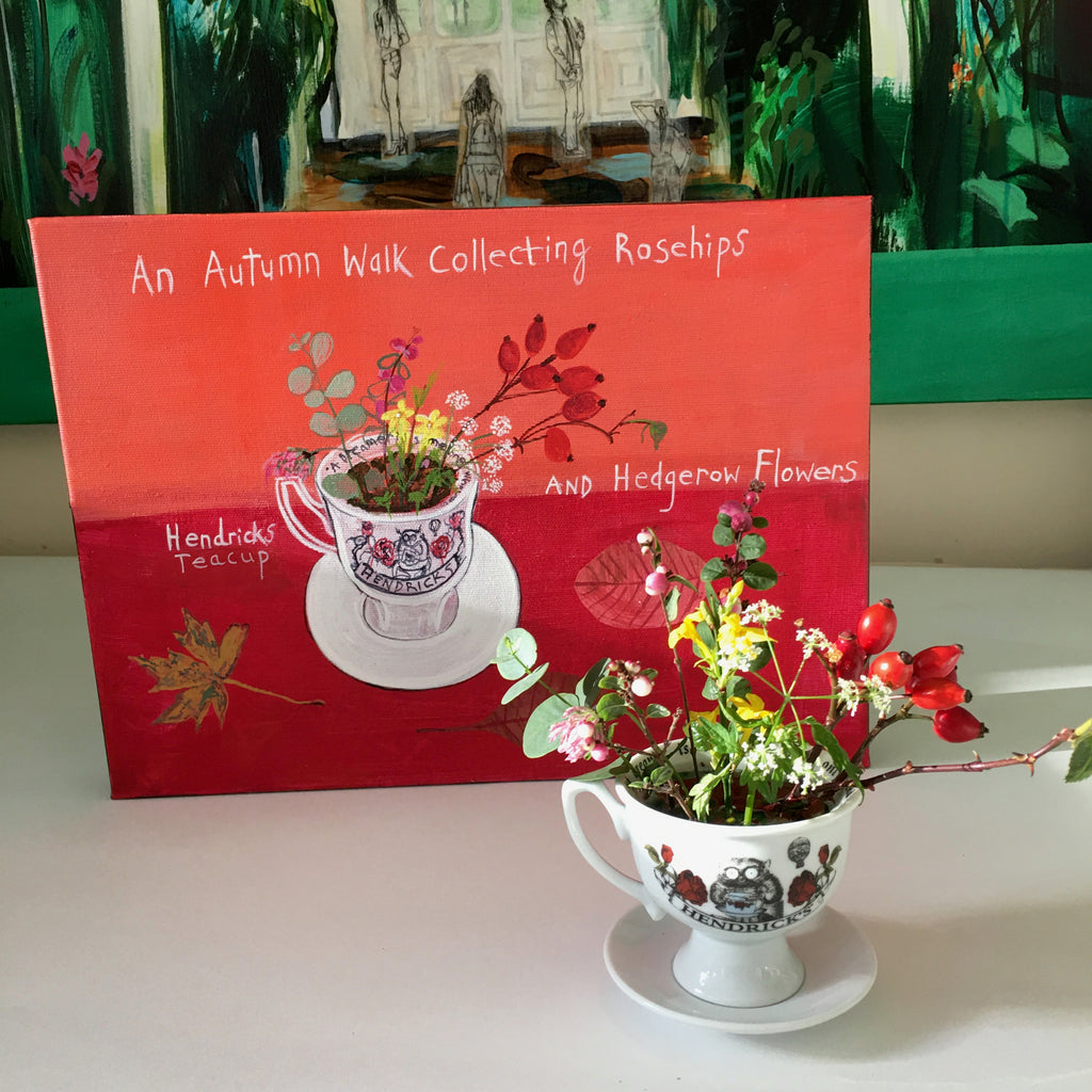 #ClareHaxbyFlowers 71 - An Autumn Walk Collecting Rosehips and Hedgerow Flowers