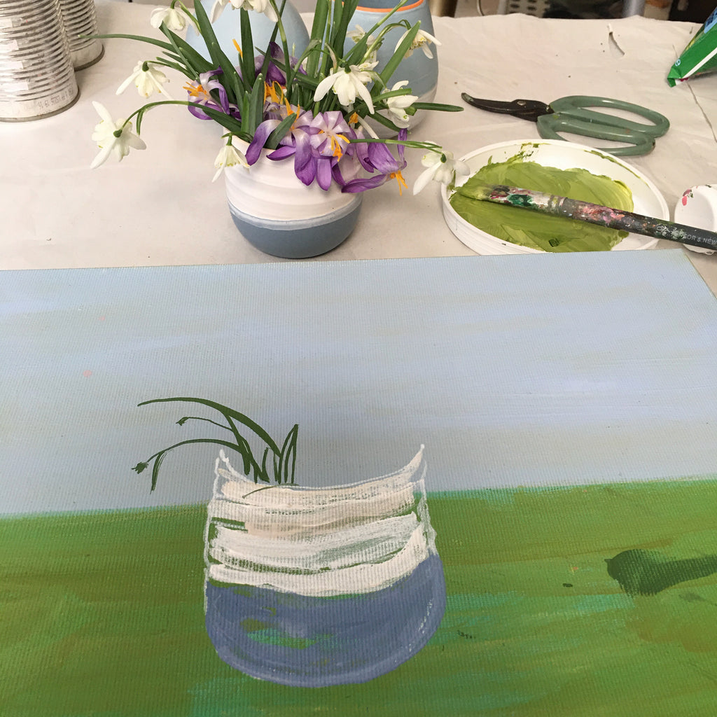 #ClareHaxbyFlowers 74 - Spring Snowdrop & Crocus