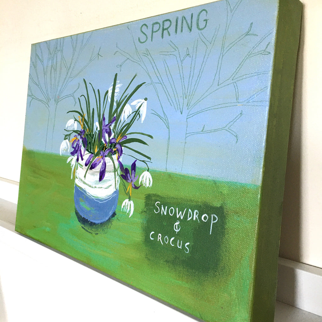 #ClareHaxbyFlowers 74 - Spring Snowdrop & Crocus