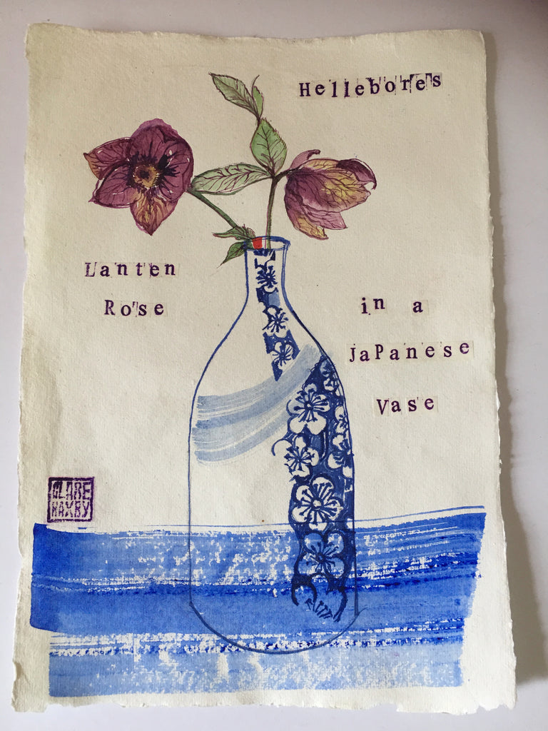Lanten Rose in a Japanese Vase