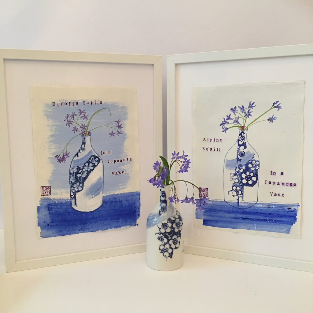 Bifolia Scilla in a Japanese Vase