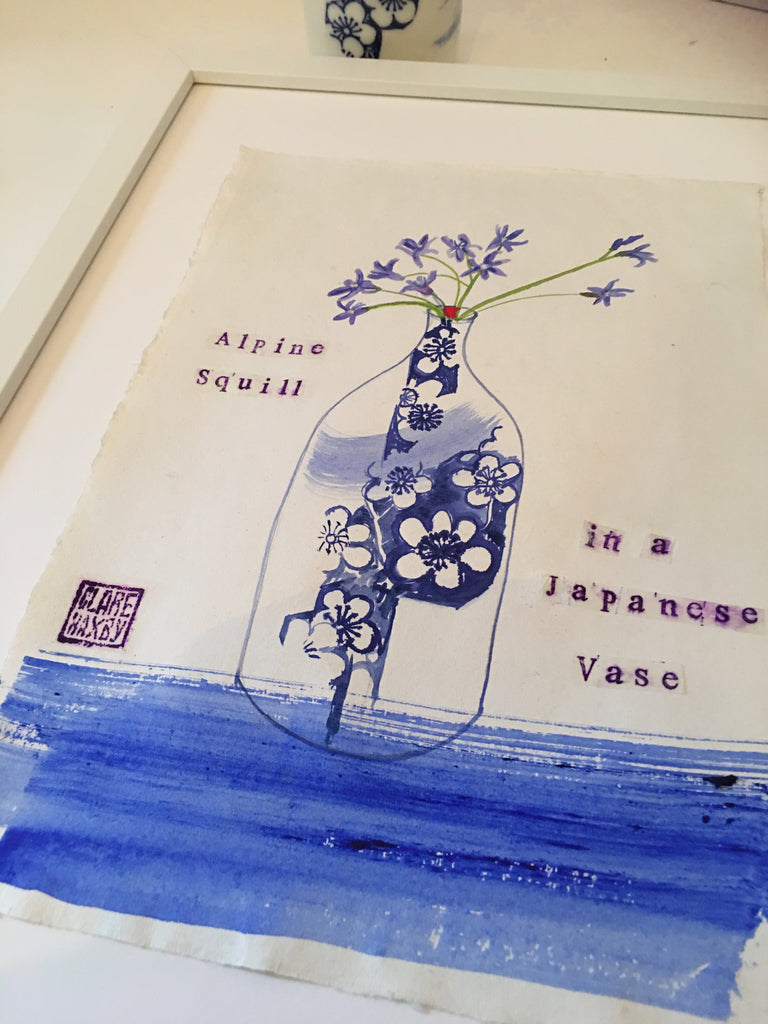 Alpine Squill in a Japanese Vase