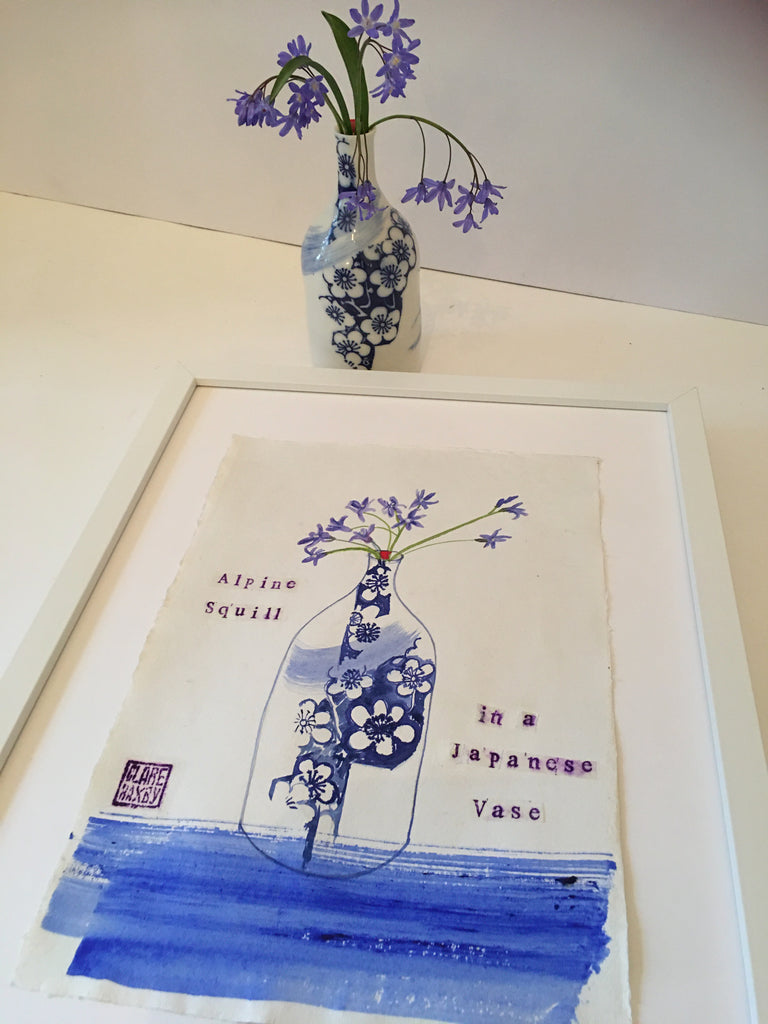 Alpine Squill in a Japanese Vase