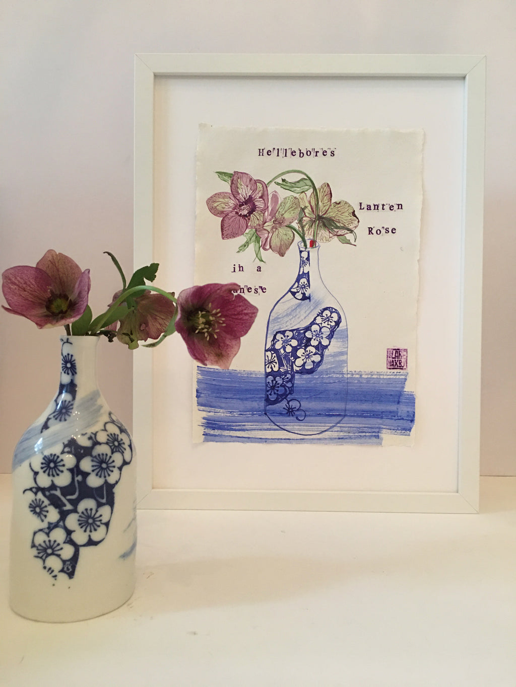 Lanten Rose in a Japanese Vase