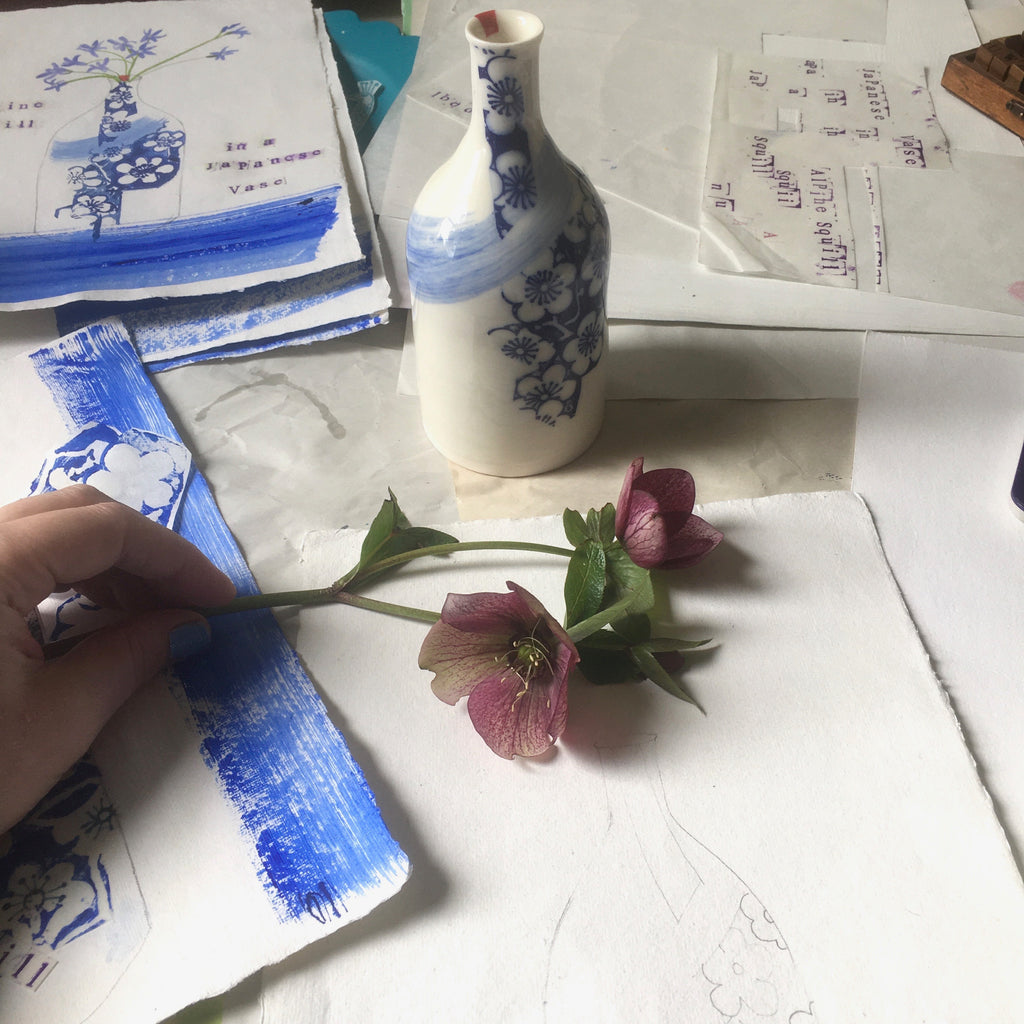 Lanten Rose in a Japanese Vase