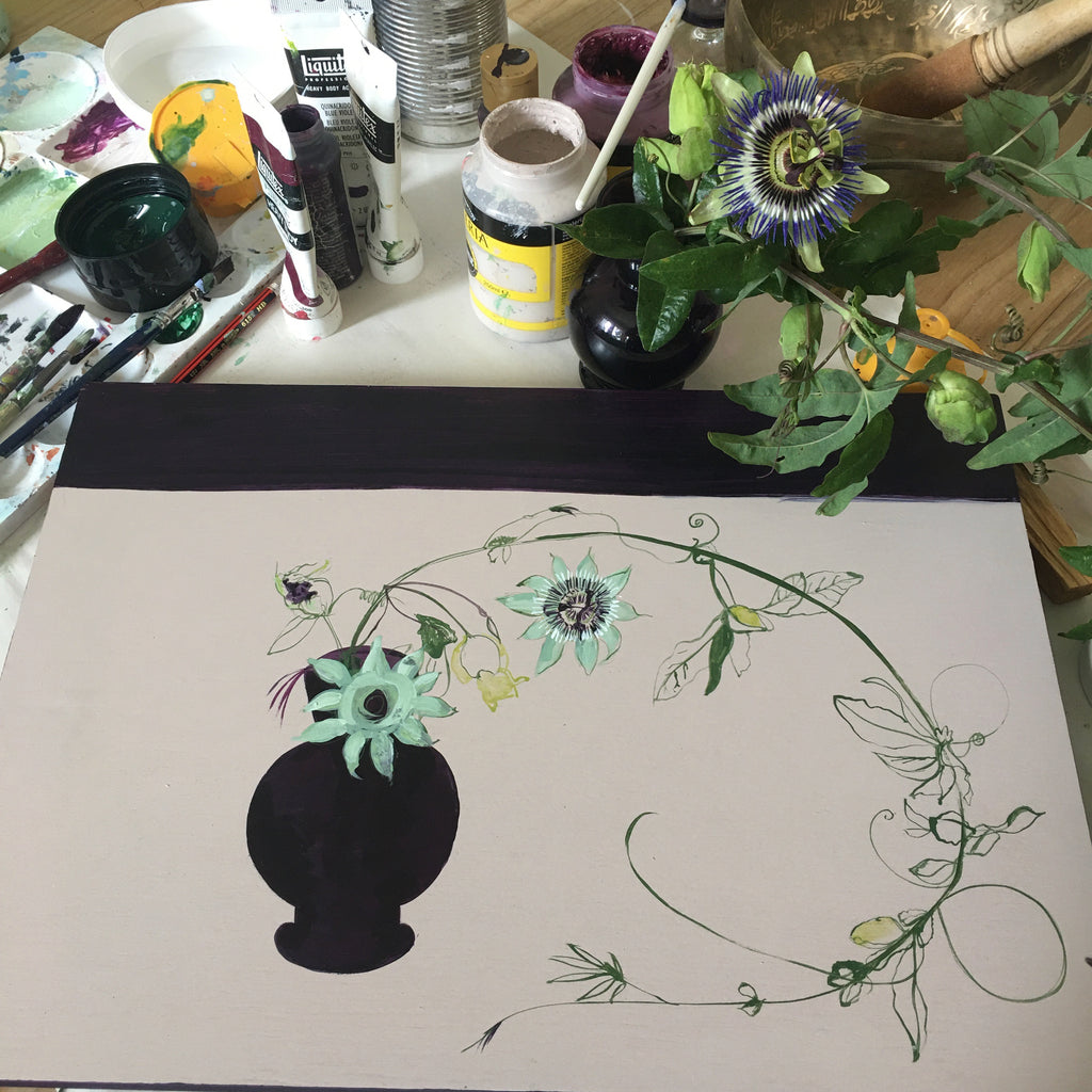 Passionflowers & Foraged Elderberries