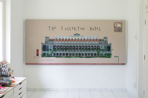 Fullerton Hotel Original Painting By Clare Haxby