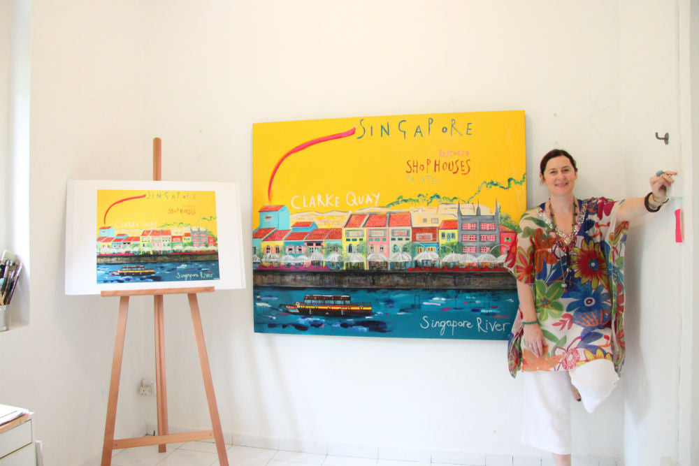 Clark Quay Shophouses by Clare Haxby