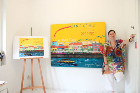 Clark Quay Shophouses by Clare Haxby