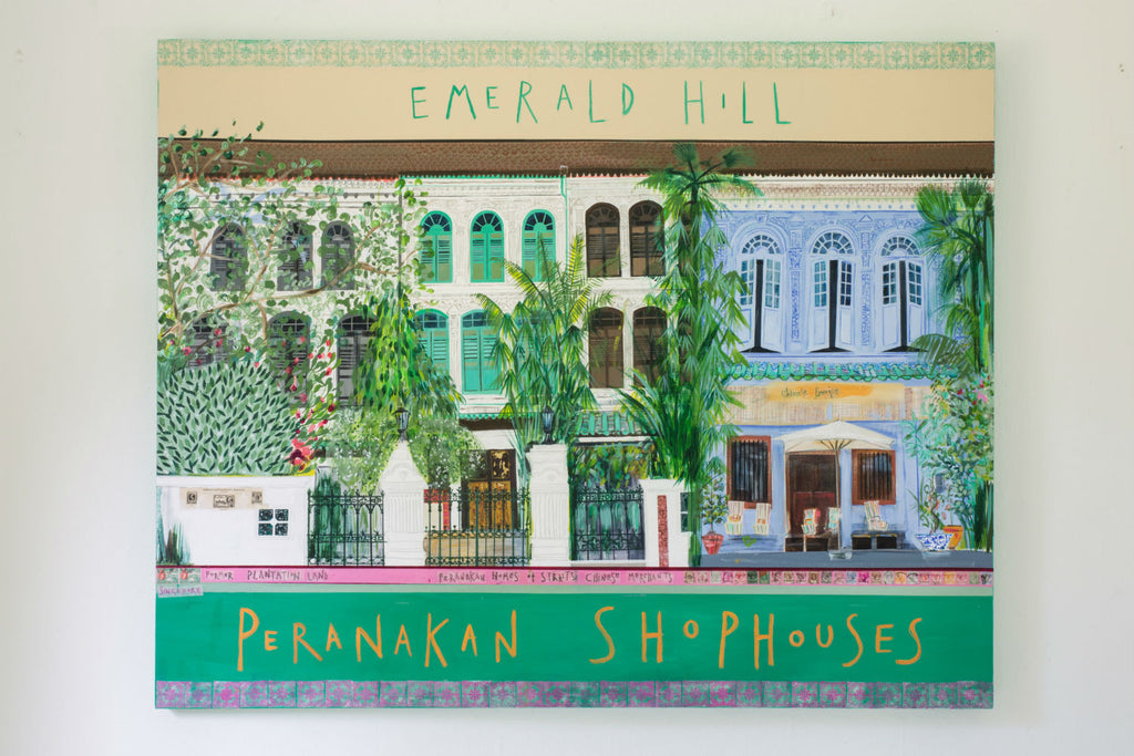 Emerald Hill Shophouses Painting