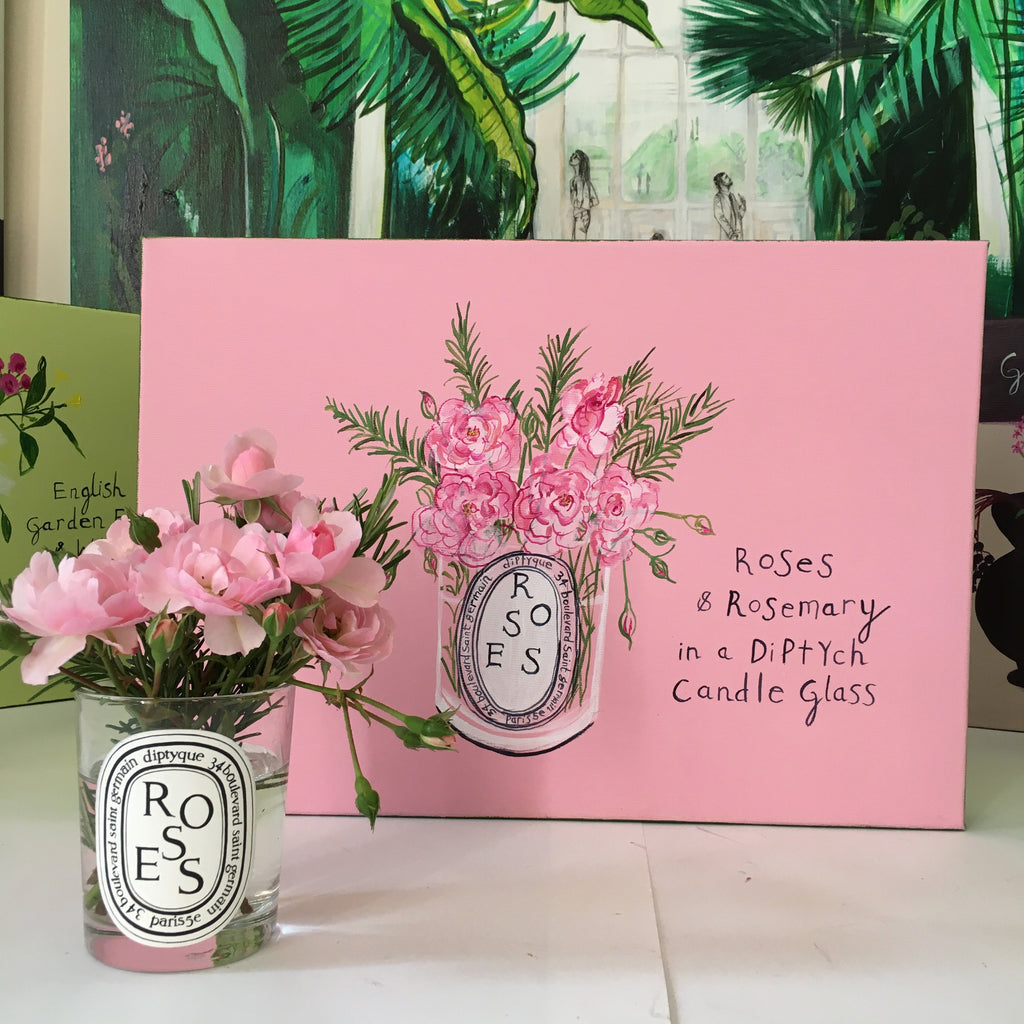 #ClareHaxbyFlowers 61 - Roses and Rosemary