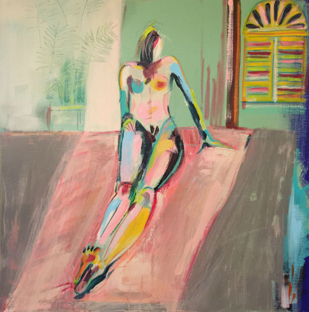 Life Drawing At The Shophouse Singapore - Original Painting