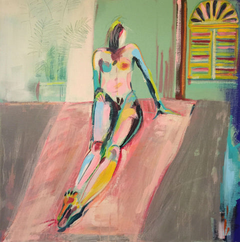 Life Drawing At The Shophouse Singapore - Original Painting