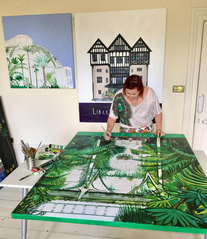 The Palm House at Kew Gardens - Original Painting