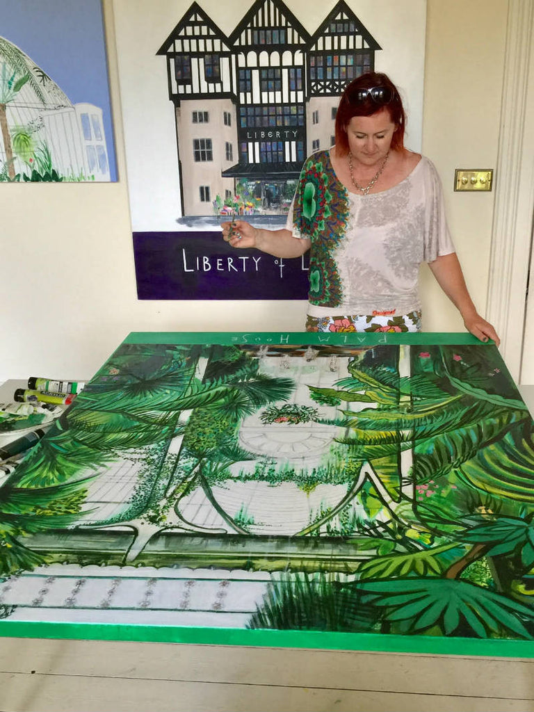 The Palm House at Kew Gardens - Original Painting