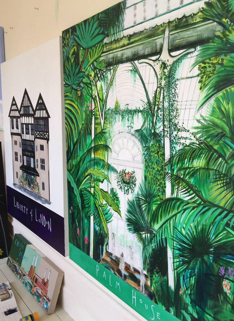 The Palm House at Kew Gardens - Original Painting