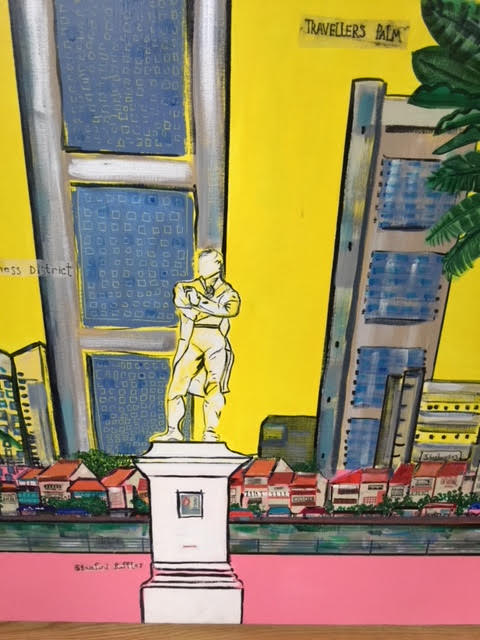 Raffles Landing Site - Original Painting