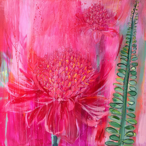 Clare Haxby The Ginger Lilies Called To Me Original Painting