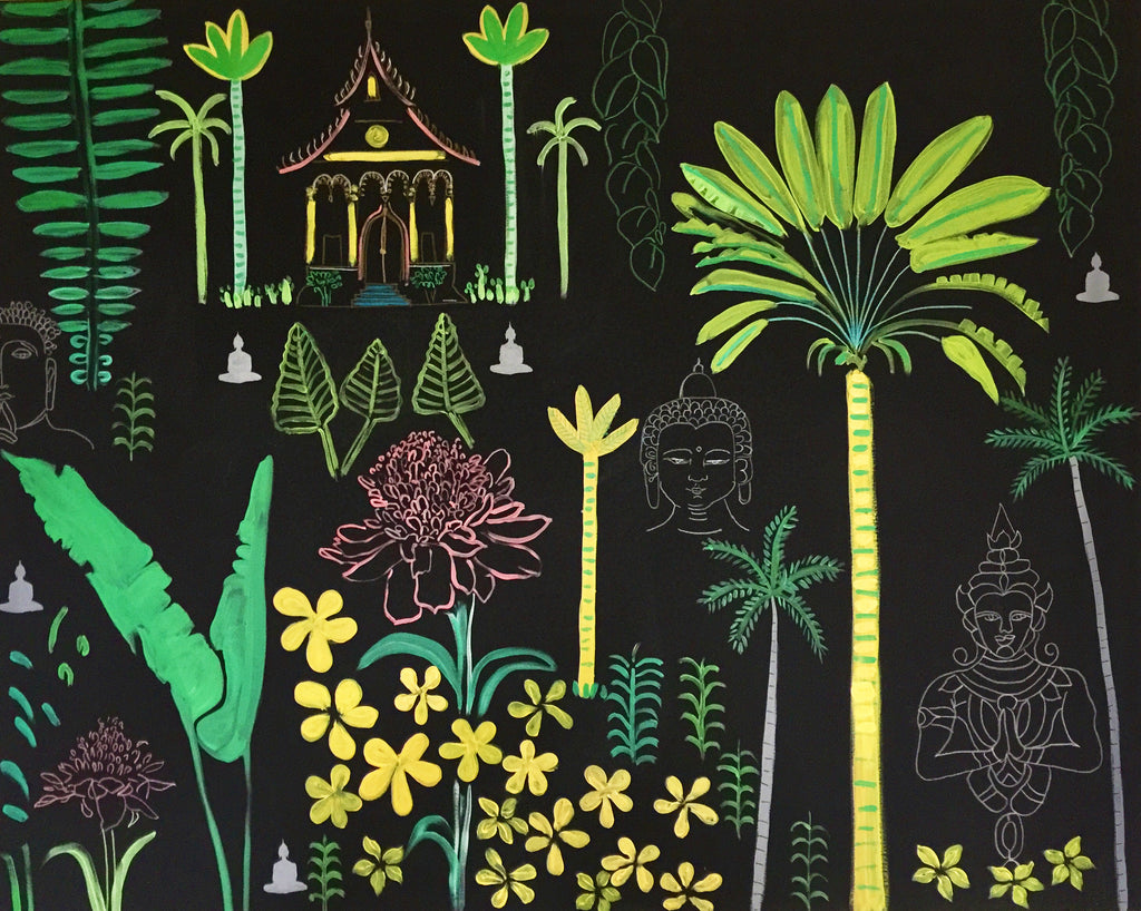 The Frangipanis Led Me to the Temple Original Painting