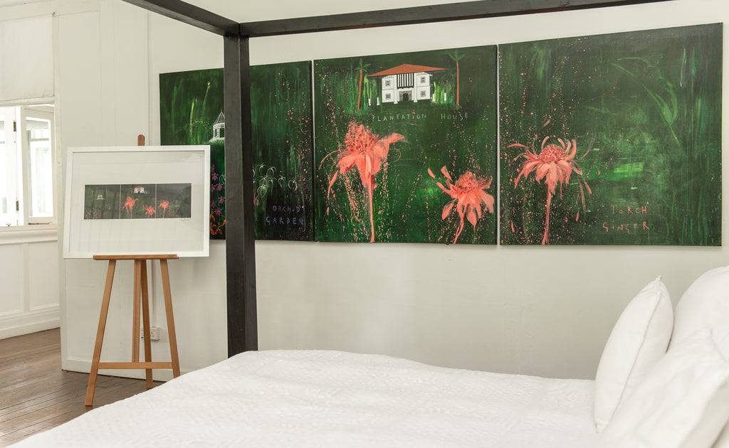 The Botanic Gardens, Singapore - Original Painting (Tryptych)