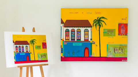 Arts & Crafts Of Little India - Original Painting