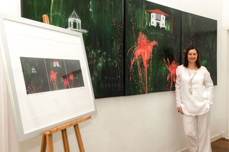 Singapore Botanic Gardens Painting by Clare Haxby
