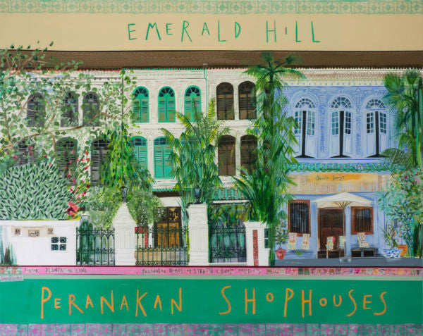 Emerald Hill Shophouses Print by Clare Haxby
