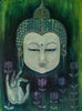 Emerald Lotus Buddha Print by Clare Haxby