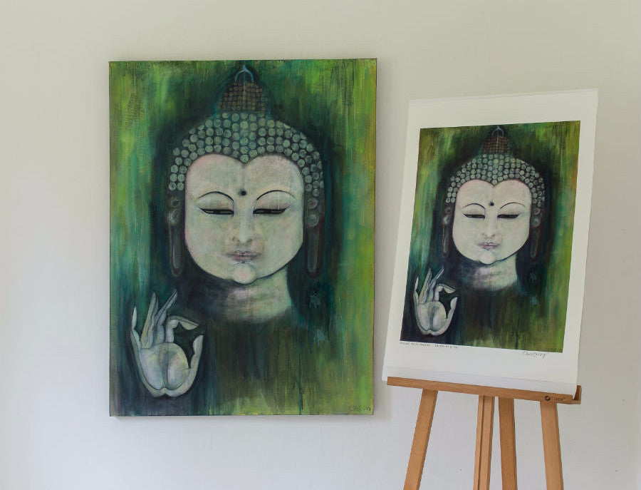 Emerald Mudra Buddha by Clare Haxby