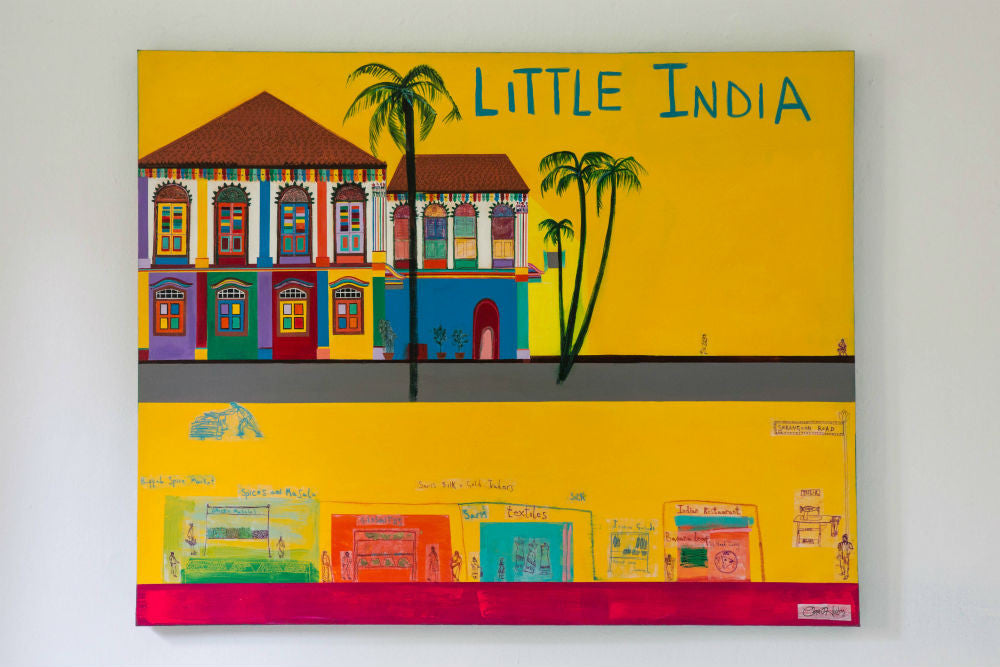 Little India Painting By Clare Haxby