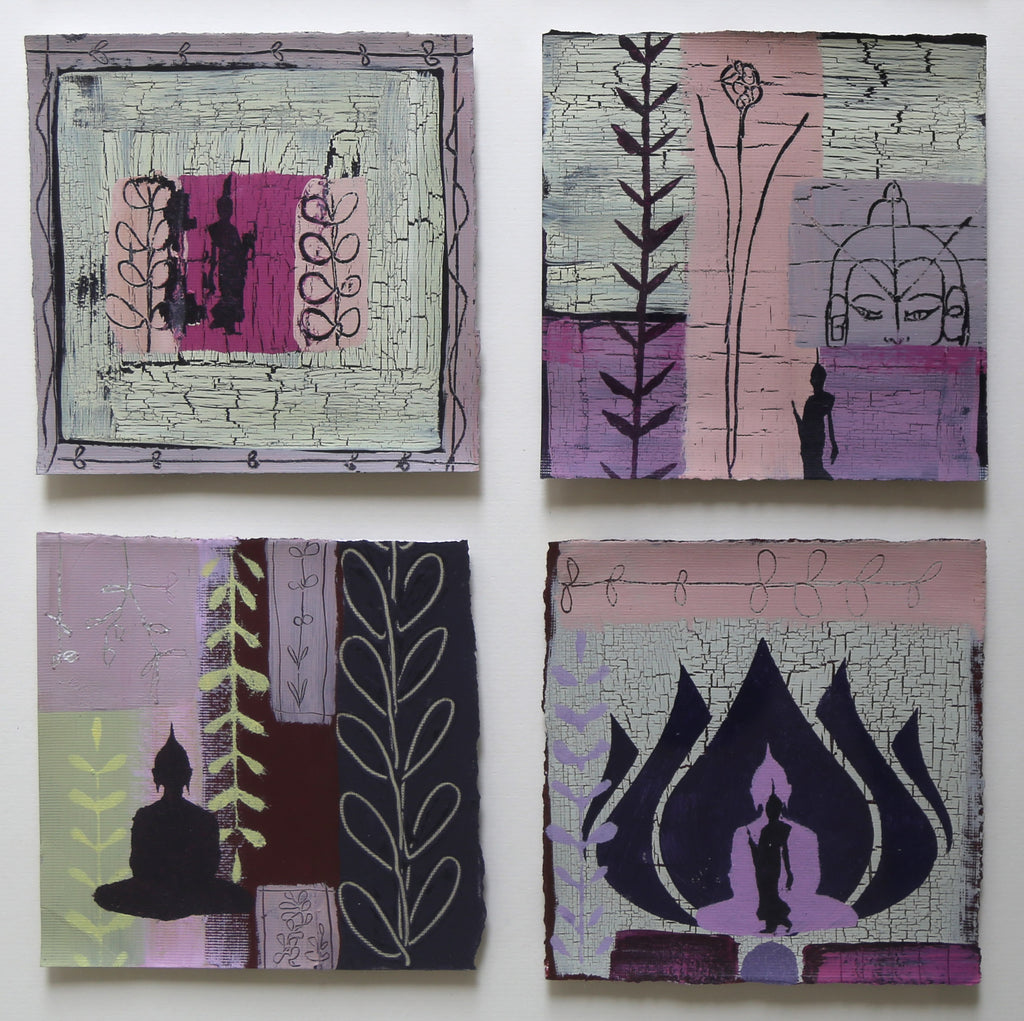 Meditate with Me - FRAMED Original Paintings