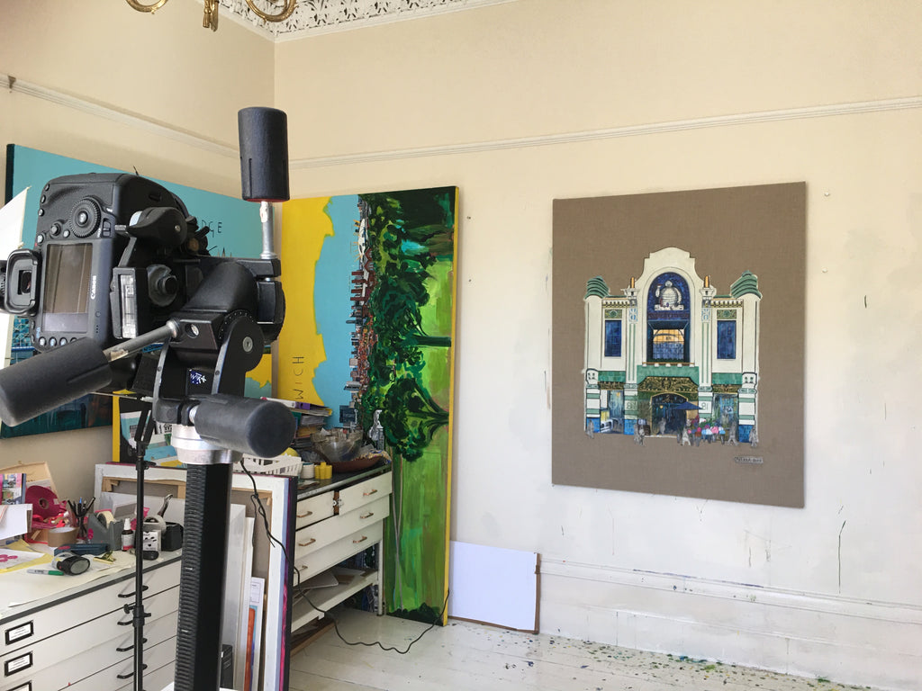 Michelin Building - Original Painting on Raw Canvas