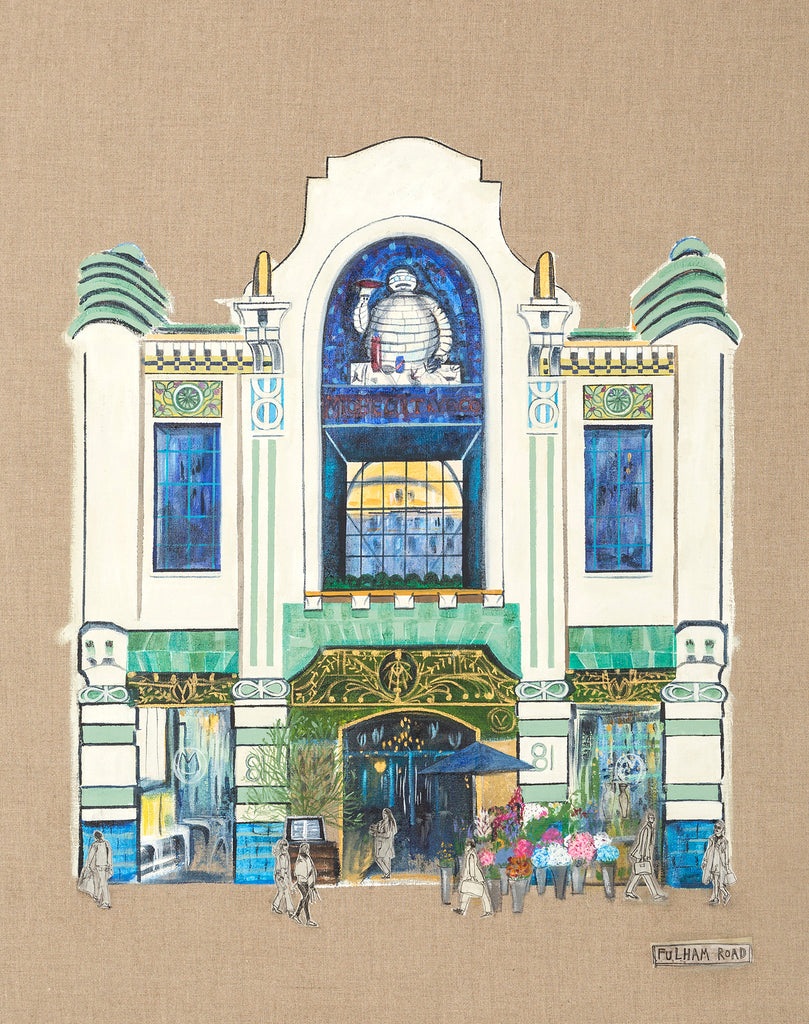 Michelin Building - Original Painting on Raw Canvas