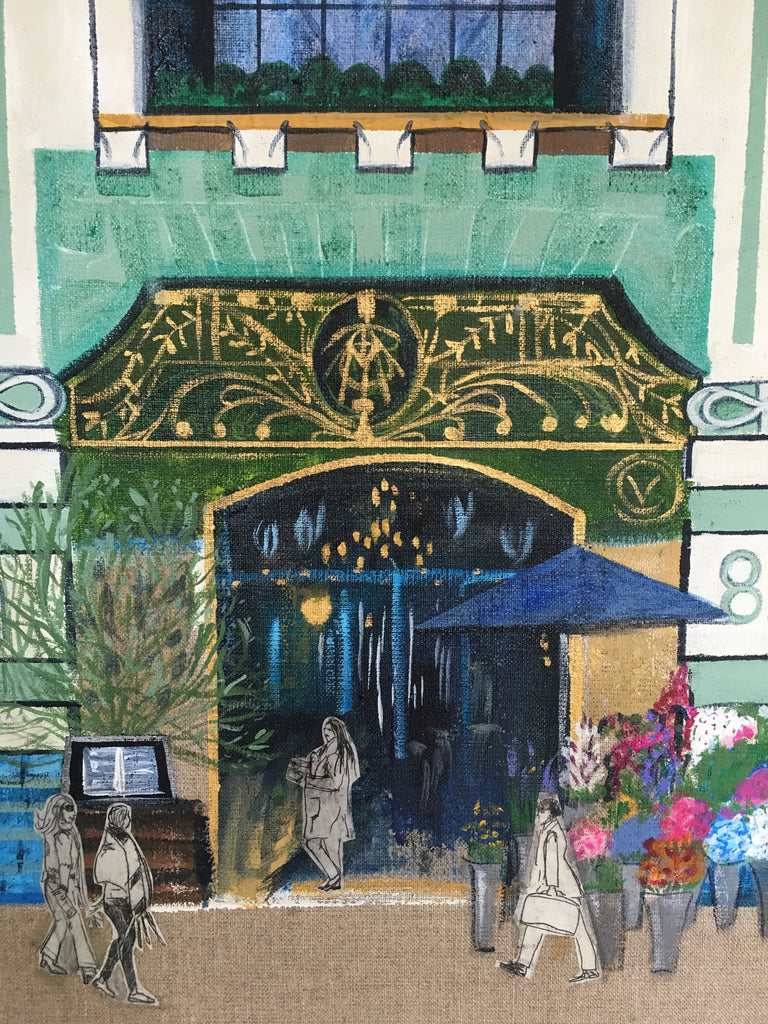 Michelin Building - Original Painting on Raw Canvas