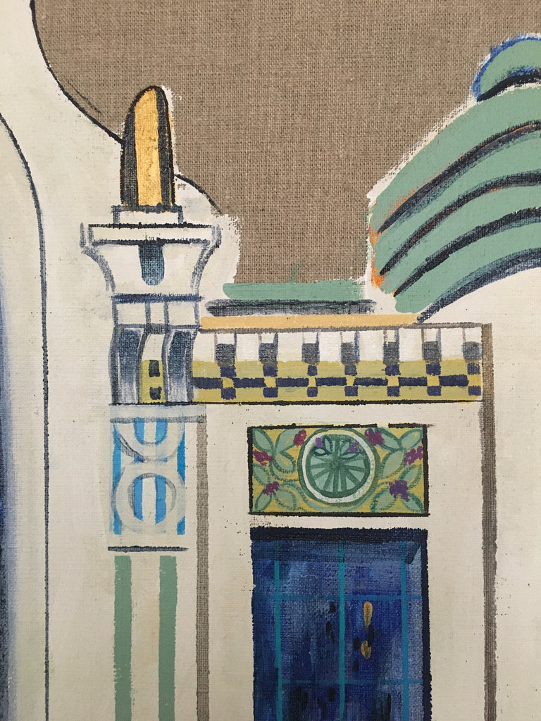 Michelin Building - Original Painting on Raw Canvas