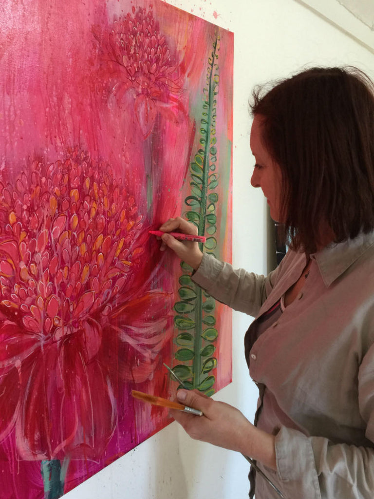 The Ginger Lilies Called To Me By Clare Haxby in Studio