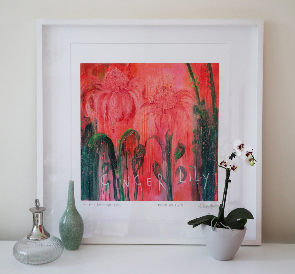 My Beautiful Ginger Lilies Art Print