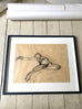 Divine Feminine Reclining - ORIGINAL DRAWING FRAMED