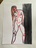 Female Figure, leaning in. ORIGINAL DRAWING