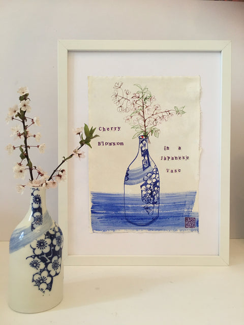 Cherry Blossom in a Japanese Vase