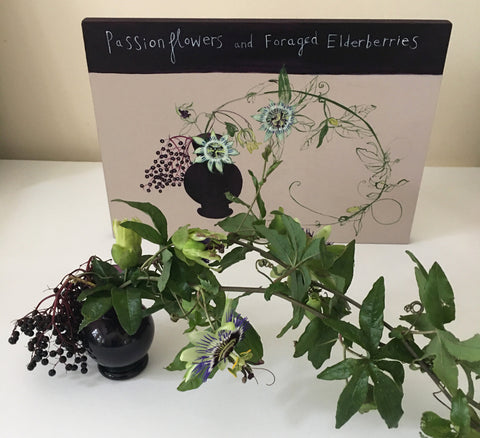 Passionflowers & Foraged Elderberries